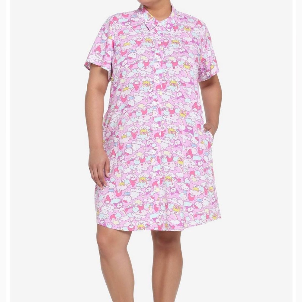 Sanrio Hello Kitty and friends button up dress PLUS sz 0